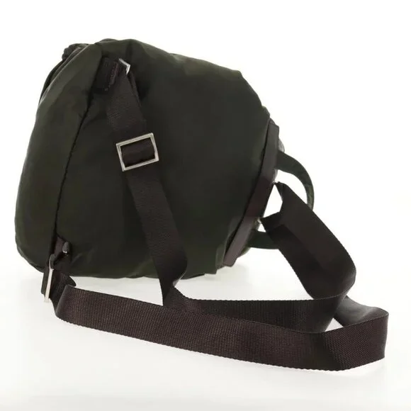 PRADA Backpack Nylon Khaki Silver Auth 143343 display picture 1